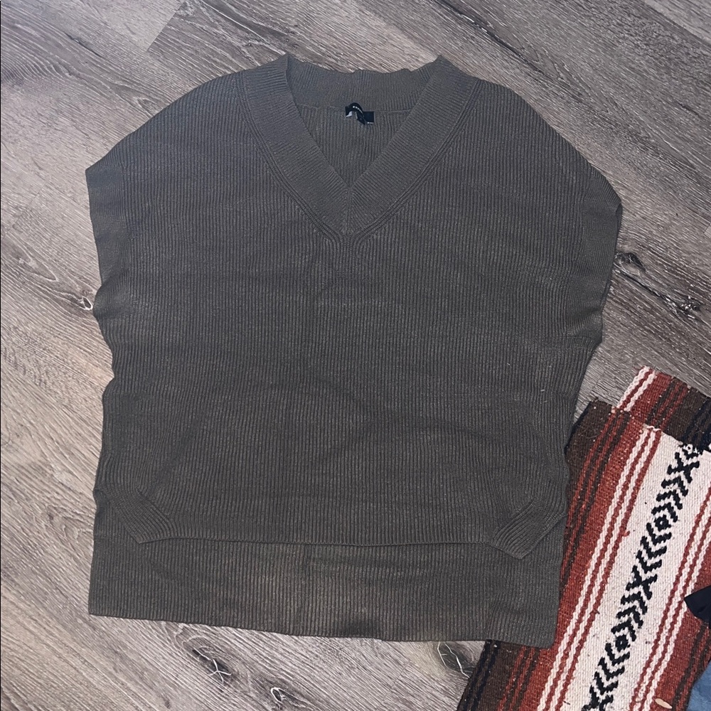 Express Olive Green Men's Sweater Vest